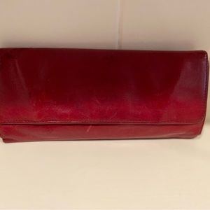 Hobo red leather wallet